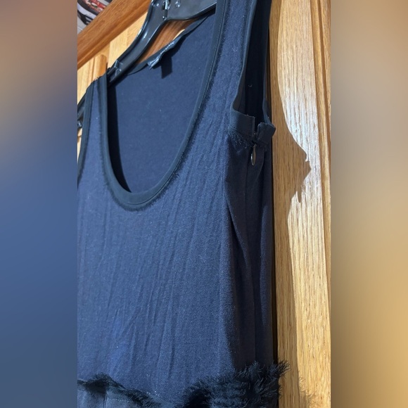 Banana Republic Rayon Wool Tweed Black Tank Dress 0 - Picture 7 of 9